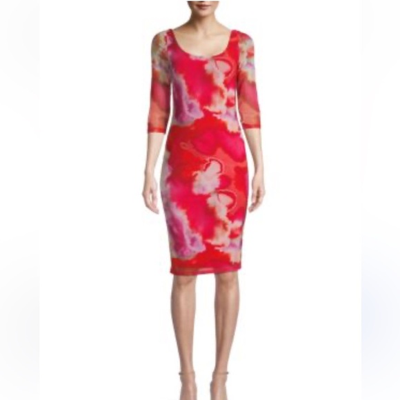 BLACK HALO Livley Watercolor Bodycon Sheath Large Tie-Dye - Picture 3 of 7